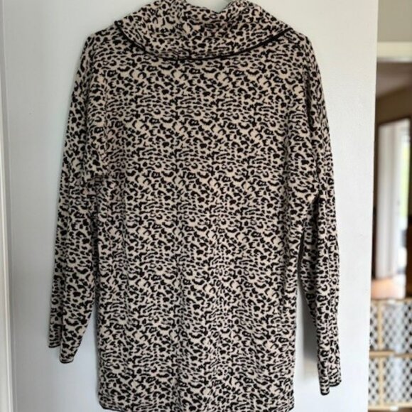 NWOT Calvin Klein leopard print cowl neck sweater - Picture 1 of 4
